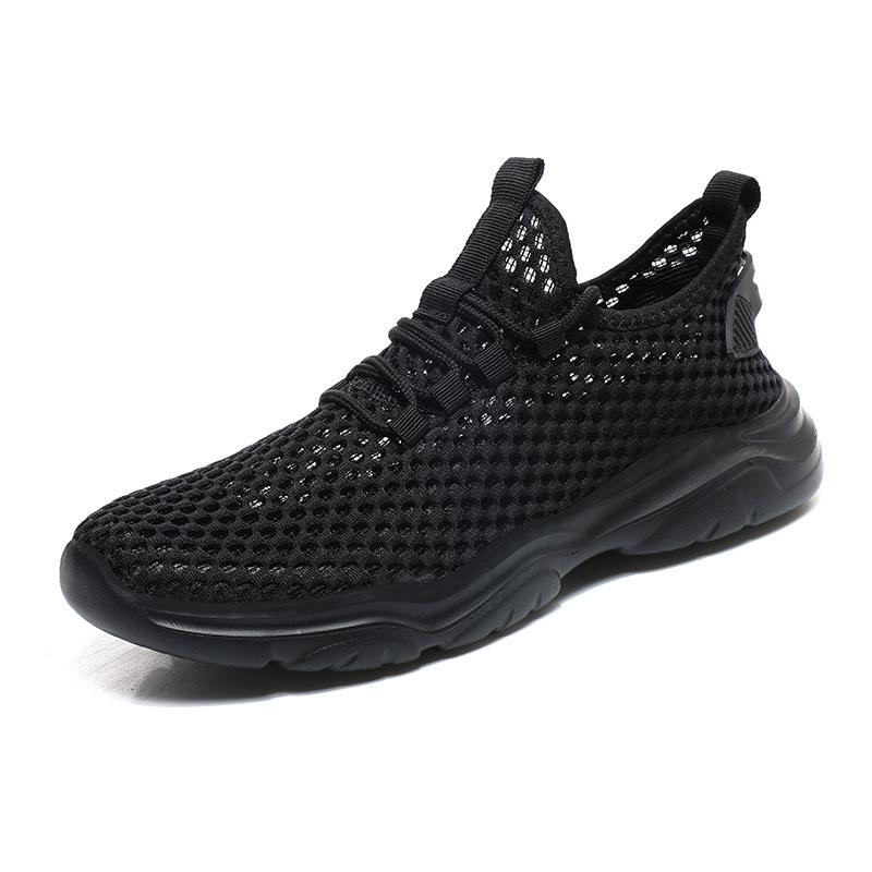 Plus Size Men's Shoes Summer Mesh Surface Hollowed Breathable Men's Lightweight Sneaker Casual Running Shoes