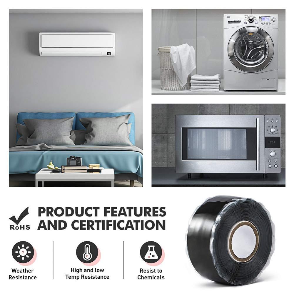 Self-Fusing Silicone Tape Waterproof Leaks Stop Repair Electrical Plumbing Insulation Tape Automotive Pipe Hose Bonding Tapes