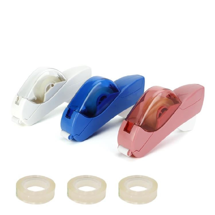 Automatic Tape Dispenser with 2Rolls of 12mm Tapes for Carton Box Sealing Ergonomic Handheld Tape Cutter for Shipping
