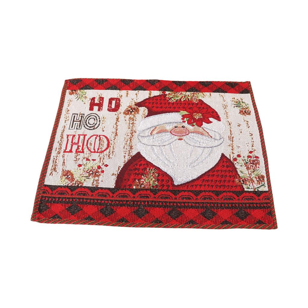 Christmas Decorations Snowman Table Mat Knitted Cloth Insulation Pad