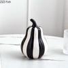Black and White Striped Apples/pear Ceramic Statue Desk Decoration Minimalist Fruits Sculpture Ornaments Room Aesthetic Decor