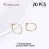 18K Gold Plated Earring Settings Jewelry Findings,Earring Hoops Ear wire/Earring Stopper Nuts/DIY Earring Making Supplies