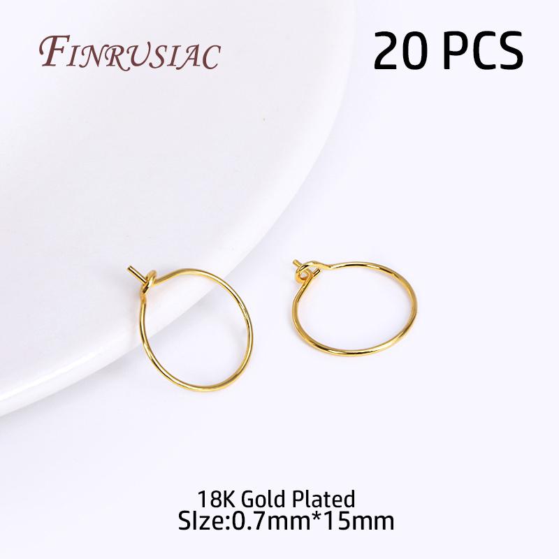 18K Gold Plated Earring Settings Jewelry Findings,Earring Hoops Ear wire/Earring Stopper Nuts/DIY Earring Making Supplies