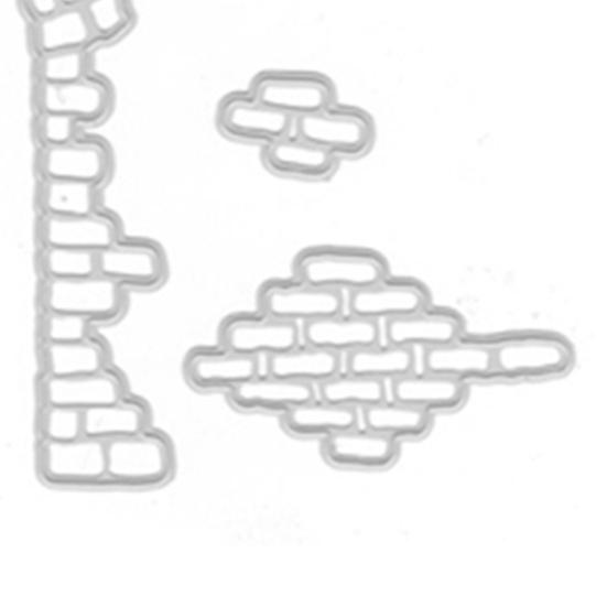 Die Cutting Paper Embossing Tool Brick Wall and Window Design Lightweight