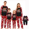 Family Matching Christmas Print Crewneck Long Sleeve Top and Pants Loungewear Set,