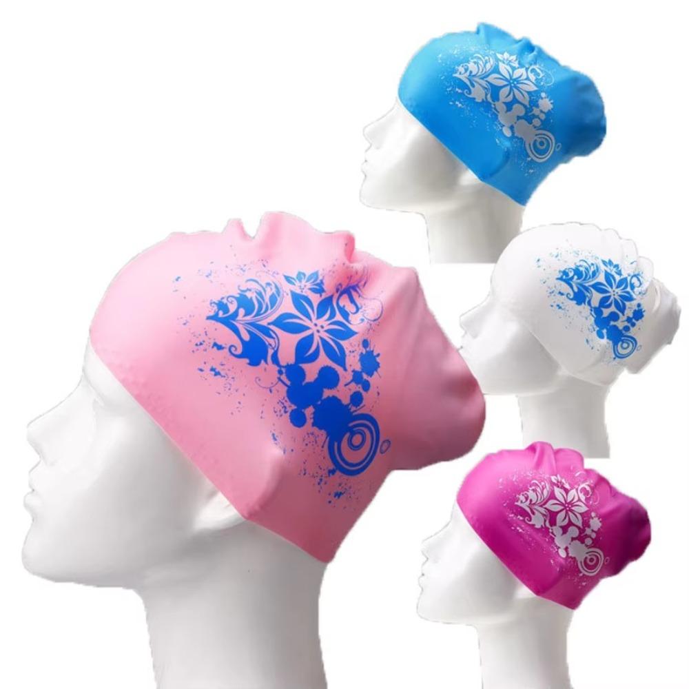 Enlarged Swimming Cap Elastic Safe Swimming Hat New Silicone Swimming Hat