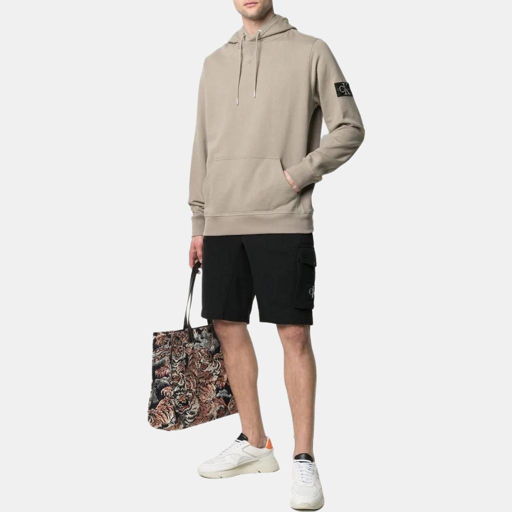 Calvin Klein Solid Color Mid-Rise Straight Leg Shorts Men shorts Black J30J314676-BAE