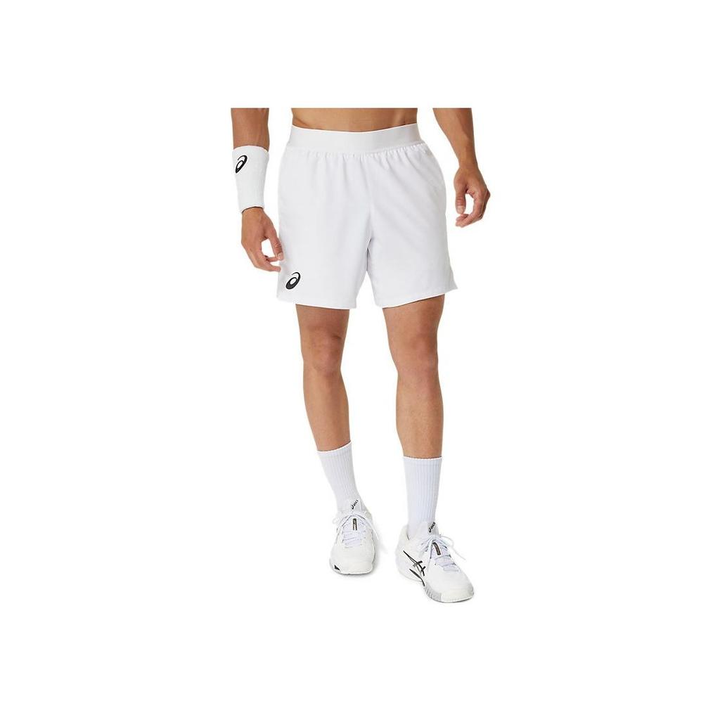 Asics Logo Print Lace-Up Casual Shorts Men Bottoms White 2041A285-100