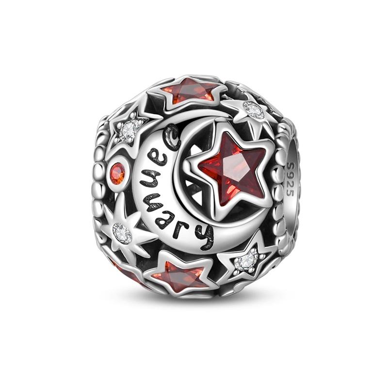 New Copper High Gloss Memorial Birthstone Necklace Beads Suitable For Bracelet Beads Female Birthday Gift