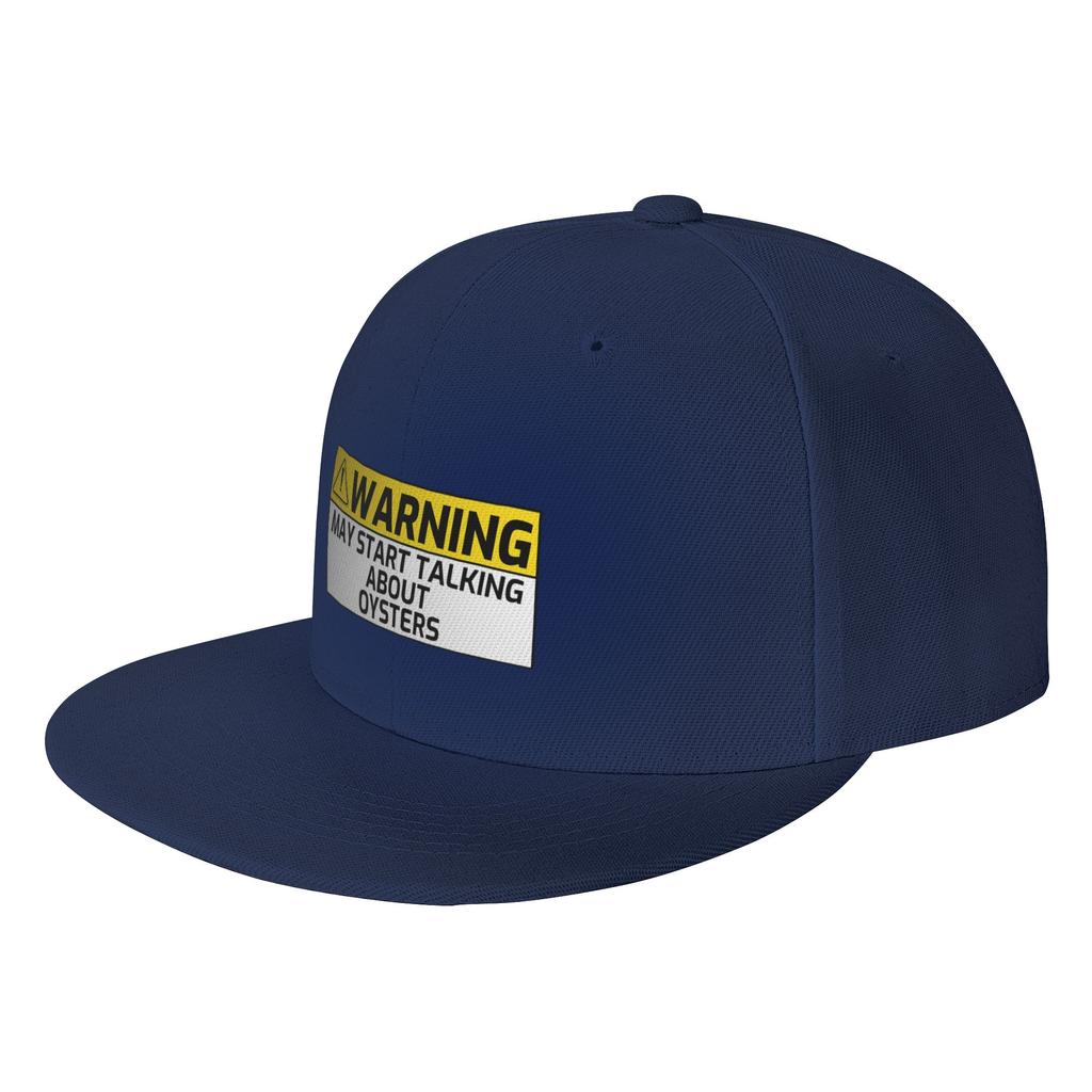 Fashion Warning May Spontaneously Start Talking About Oysters Flat Brim Sun Hat Easy To Clean Baseball Caps