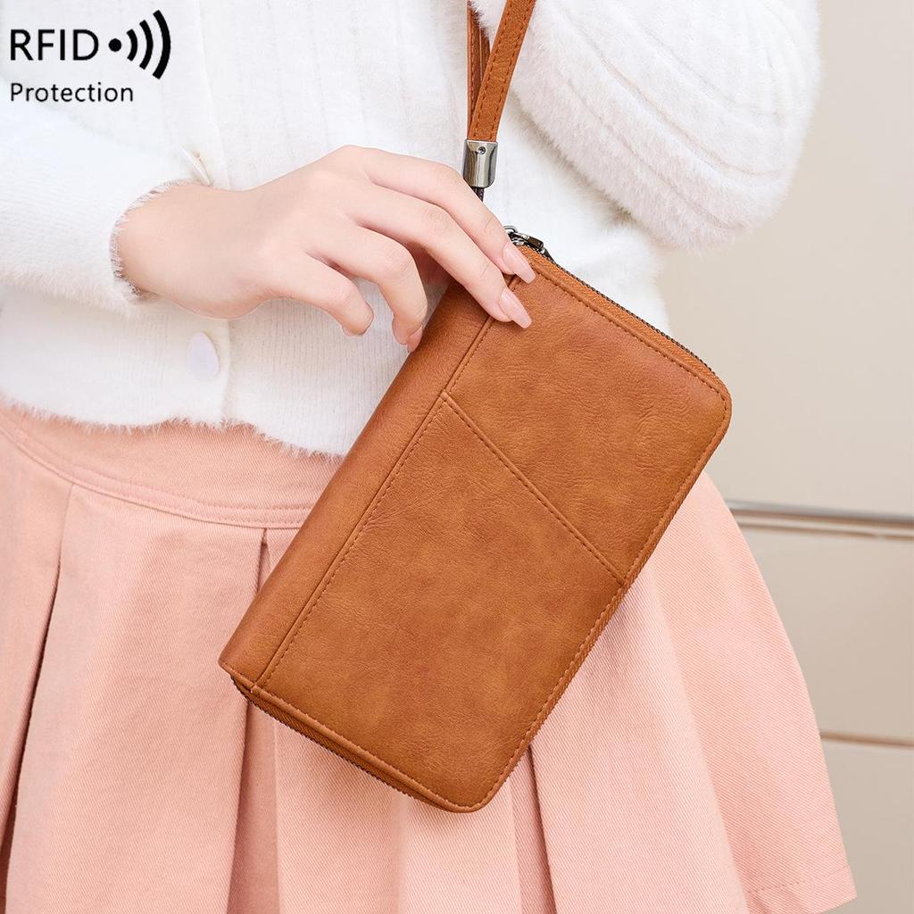RFID Anti-Magnetic Multi-Functional Passport & Document Wallet with Zipper