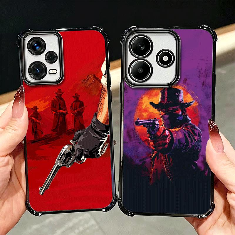 Red Dead R-Redemption Soft Phone Case For Xiaomi Redmi Note 14 15 Pro Plus 13 12 11S 11T 5G 10 9S 9 Plating Anti-Fall Fundas