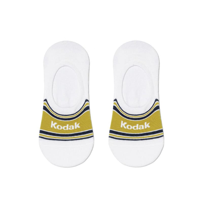KODAK Apparel Striped Multi No-Show Socks YELLOW