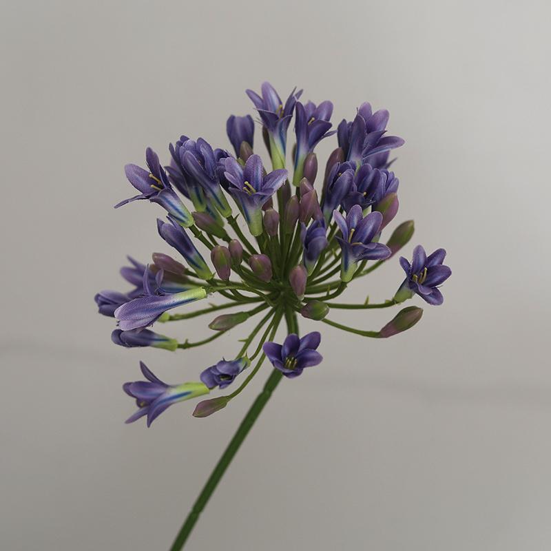 

Роскошная африканская ветка агапантуса Свадебное украшение для дома и стола Шелковые искусственные цветы Осенний Рождественский декор flores artificiales фиолетовый