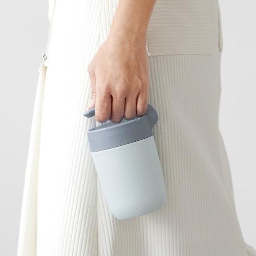 310ml Tumbler with Curl Handle (Black) | Stainless Steel Thermos Mug, Double-Walled Vacuum-Resistant, Insulated for Hot or Cold Drinks, Perfect as a G