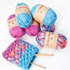 Vibrant T-Shirt Yarn Pack - 6 Rolls of Colorful Polyester Strips for DIY Knitting, Weaving and Sewing Projects