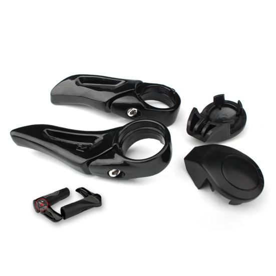 1 Pair Anti-slip Handlebar Grips Horn Design Lightweight Shock-Absorbing Handlebar Sleeves for Cycling