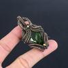 Green Amethyst Gemstone Pendant, 999 Copper Wire Wrapped Pendant, Handmade Antique Jewelry, Gift For Mother Day