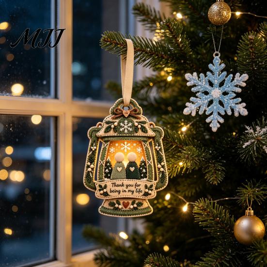 Holiday Party Decorations Christmas Tree Felt Pendant, Handmade Fabric Hanging Ornament for Decor Decoration, Seasonal Home Decoration Living