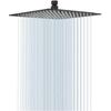 8"/10"/12" 304 Full Body Coverage Shower Set Large Rainfall Black Shower Head Stainless Steel Square Rain ShowerHead