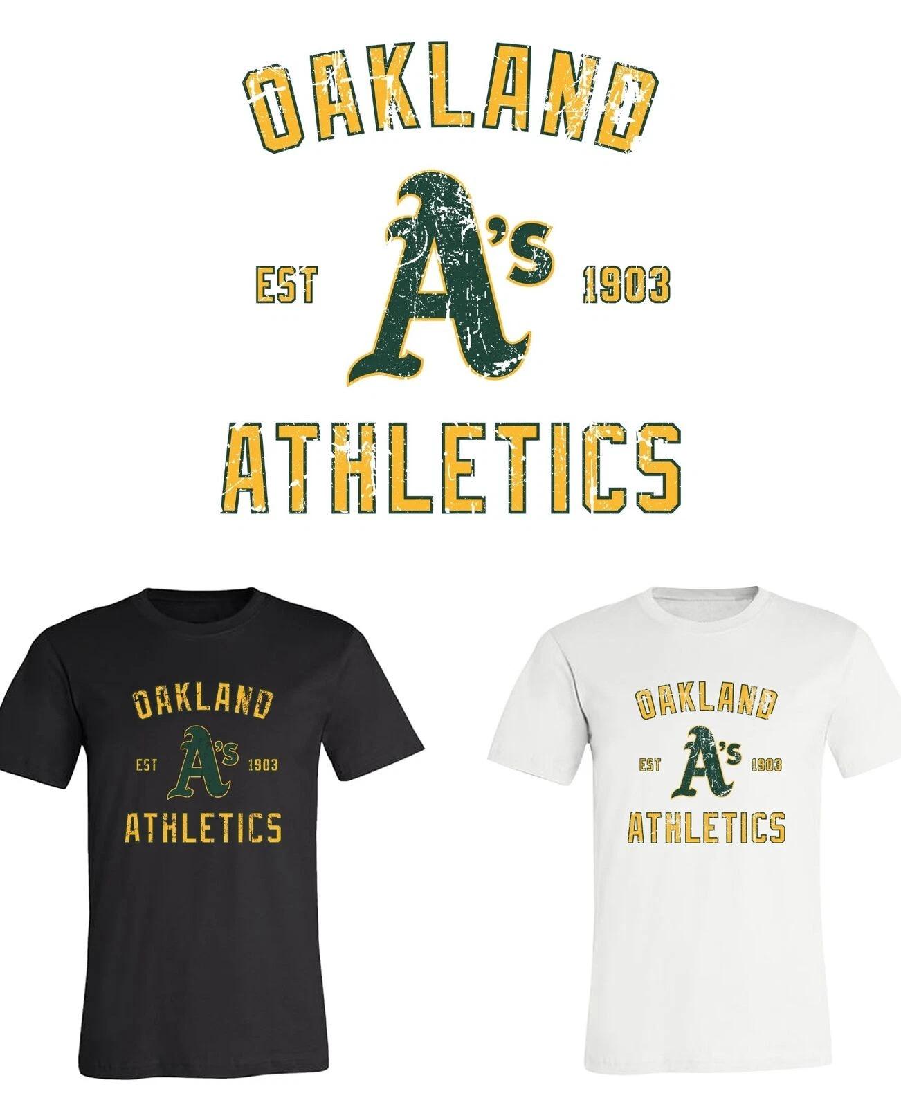 Oakland Athletics Est Distressed logo T-Shirt Sizes Youth-Adult 6XL FAST Ship! S