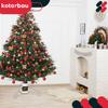 KOTARBAU® Metal Christmas Tree Stand with Water Container, Wrapped, Decorative, White, 52 x 23 cm