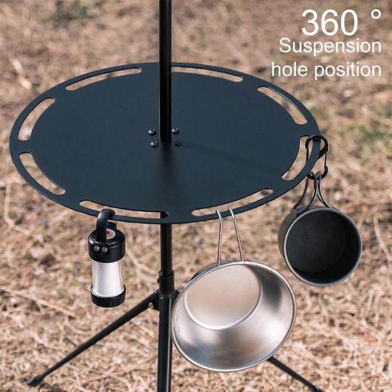 Detachable Camping Table with Tripod Storage Bag Heavy Duty Lightweight Aluminum Alloy Outdoor Picnic Portable Round Dining Table