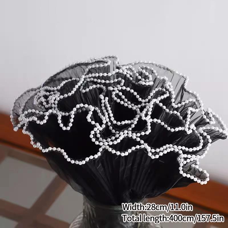 Corrugated Packaging for Bouquets with Pearls Mother's Valentine's Day Flowers Packaging Wave Edge Bouquet Gift Wedding Supplies