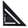 Aluminum Alloy Triangle Rulers 90 Degrees 45 Degrees Set Square 7in Black Metric Square Ruler