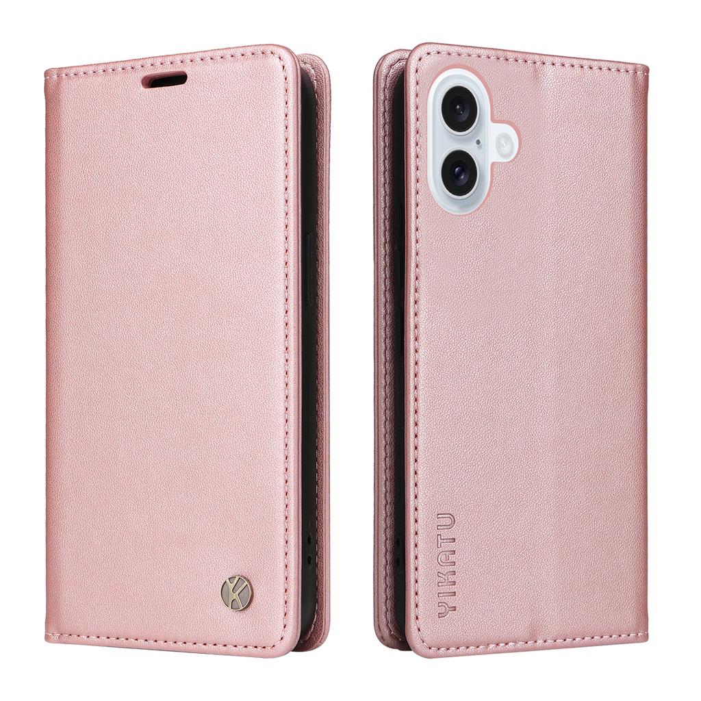 For iPhone 17 Phone Cases YIKATU Magnetic Closure PU Leather Mobile Cover