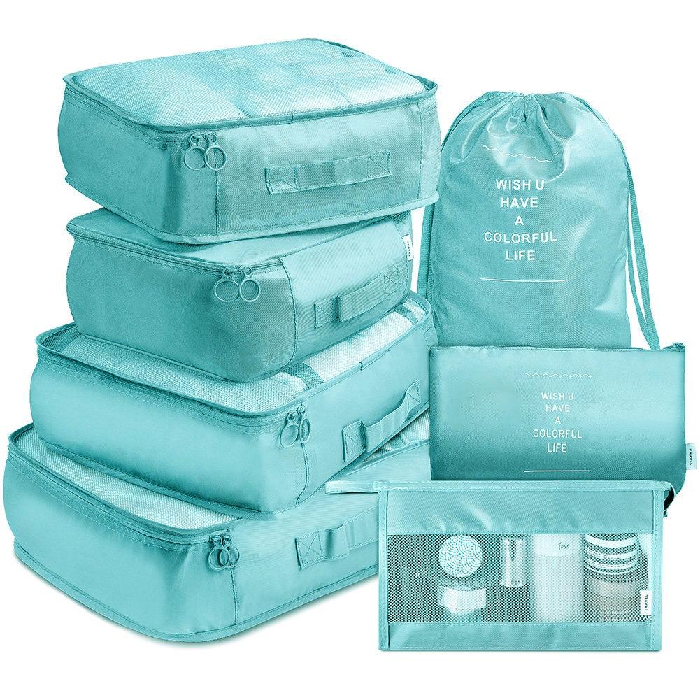 Travel Storage 7-Piece Set: Clothing Organizers for Suitcase