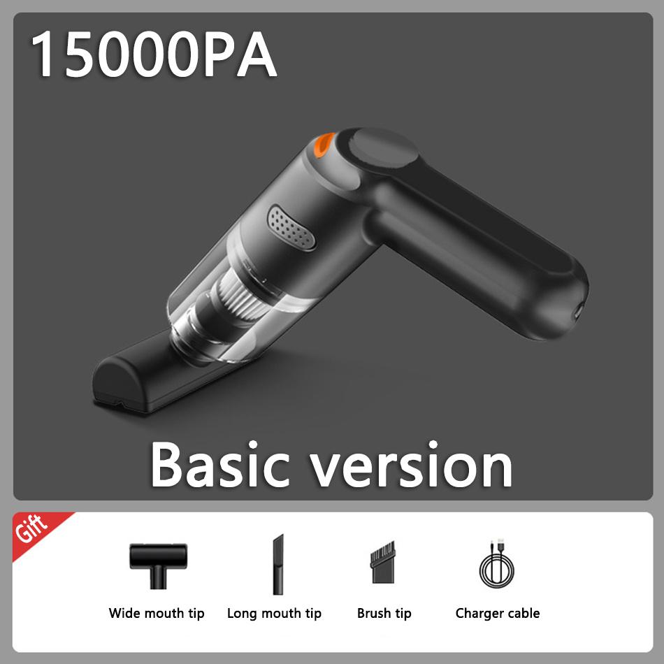 

15000PA беспроводной домашний пылесос USB зарядка 120 Вт портативный уборочный прибор мини пылесос для влажной и сухой уборки бытовой автомобиль чёрный