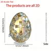 2D Flat Acrylic Easter Egg Desktop Decoration, Cross Design, Suitable for Wall Decoration, Porch, Room, Villa, Accents Home, Hallway, or Workplace - R