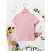 Girls Crewneck Short Sleeve Tee, Stylish Simple Cherry & Bowknot Print Soft Comfortable Summer Casual Top