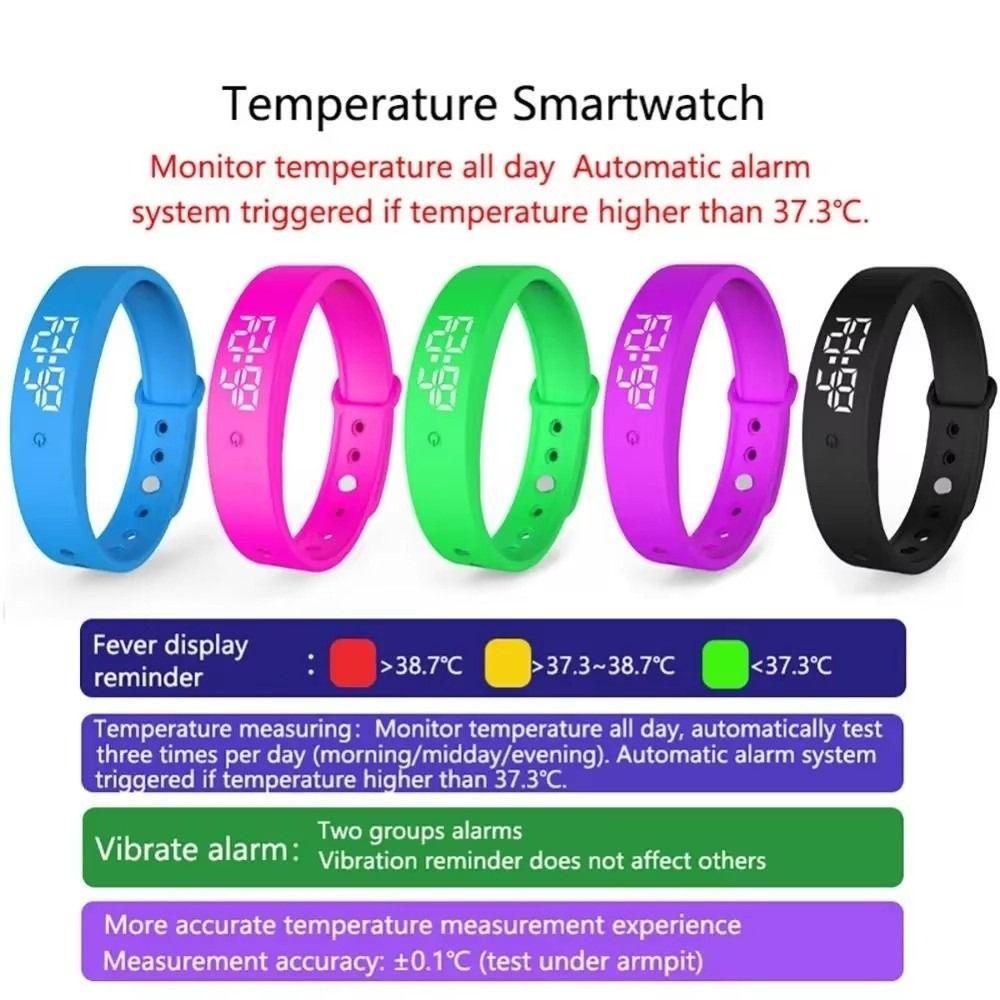 Waterproof Silent Wristband Vibration Wake-Up Smart Band Health Monitor Sports Watch Student Life