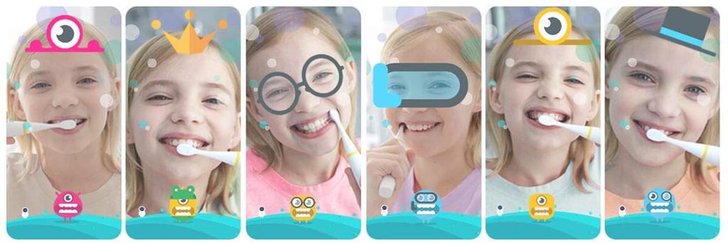 BRUSH MONSTER Smart Tracking Electric Toothbrush for Children BMT100 (White Body) [Special Price Due To App Being Unavailable for Maintenance]