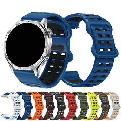 22mm Zweifarbige Silikon-Uhrenarmbänder für Huawei, Samsung, Garmin, Huami, Coros, Suunto, Xiaomi