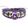 Sewerslvt Schizofrenia Dnb Cover Album Cartoon Creative Button Rope Button Purple Leather Bracelet Jewelry Charm Fans Gift