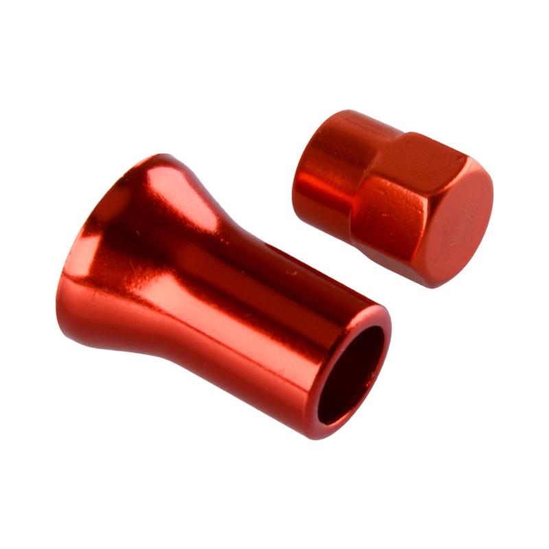 4 Sets Red Aluminum Alloy Universal Car Tire Wheel Stem Air Valve Hex Cap Sleeve Cover New