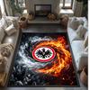 Eintracht Frankfurt Voetbal Print Kristal Fluweel Tapijt, Comfortabel Waterabsorberend Antislip Binnen Vloerkleed