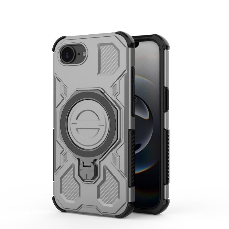Für iPhone 16E Hülle Abdeckung iPhone 16E Capas Stoßfeste Stoßstange Rückseite Magnetische Anziehung Adsorption Ringhalter Fundas iPhone 16E