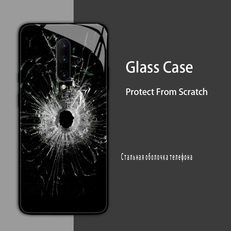 For Oneplus 7 Pro Case Cover Tempered Glass Case Hard Shockproof Coque Bumper For One Plus 7T Pro 7 T Protect Case oneplus7T