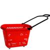 35L Rolling Plastic Shopping Basket