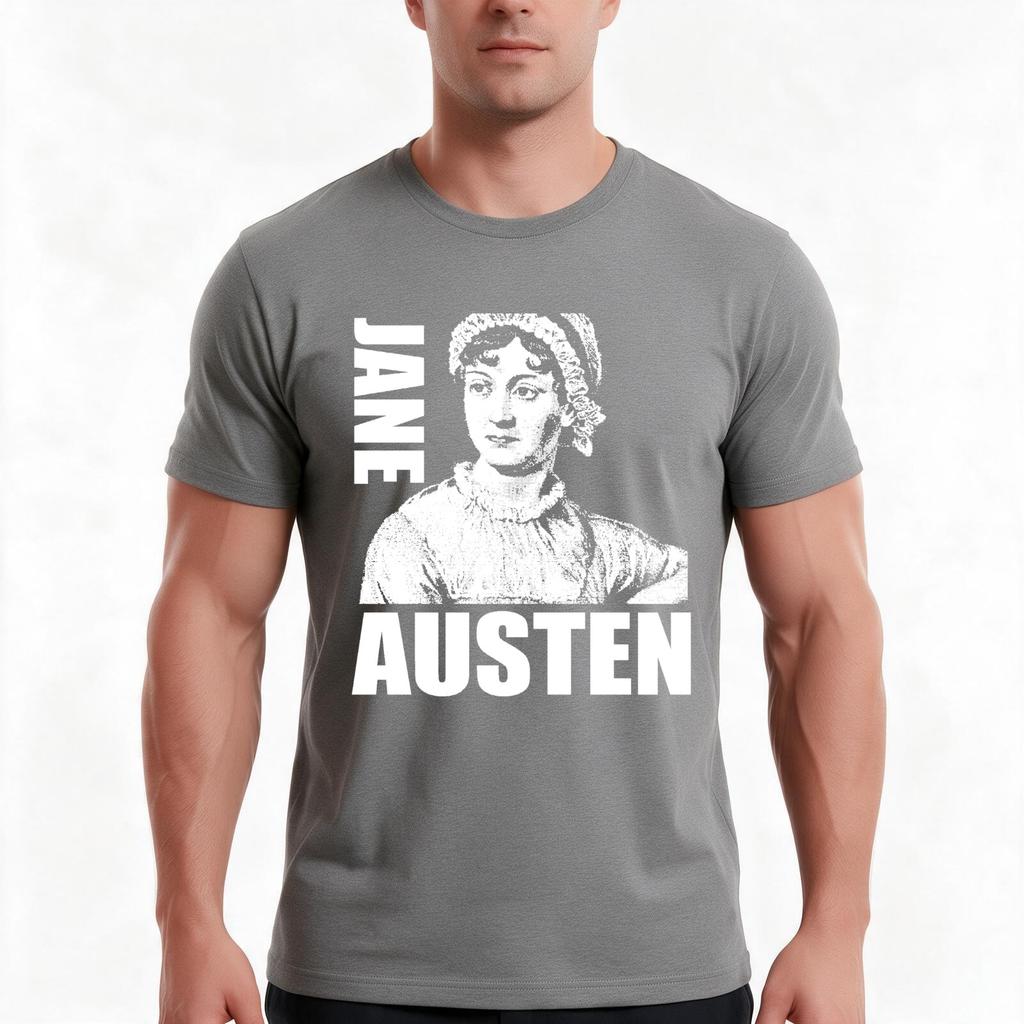 Jane Austen Tshirt Summer Casual Cotton Tee Oversized Streetwear Tops Vintage Graphic Print Loose Fit Short Sleeve