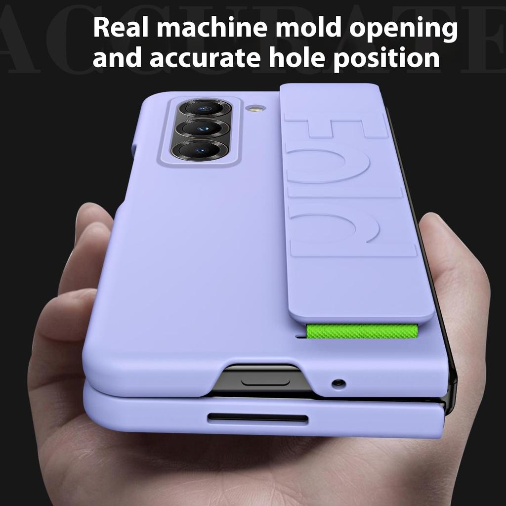 Etui na telefon z opaską na nadgarstek dla Samsunga Galaxy Z Fold Special/Z Fold 6 Slim/W25 Gumowane Twarde PC Etui na telefon komórkowy