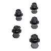 5pcs L Track Double Lug Threaded Stud Nut Fitting M10x20mm for Truck Bed Trailer Cargo Control Pickup RV ATV Black