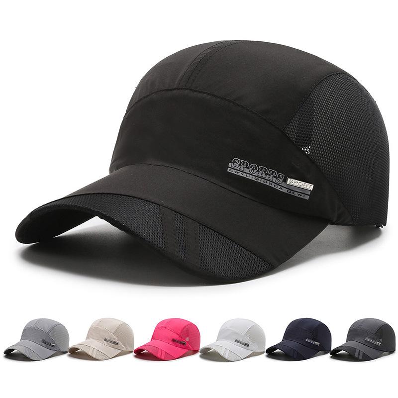 Summer Thin Men's Hat Sweat-absorbing Net Hat Breathable Outdoor Suhade Fishing Hat Sunscreen Baseball Cap Breathable Adjustable
