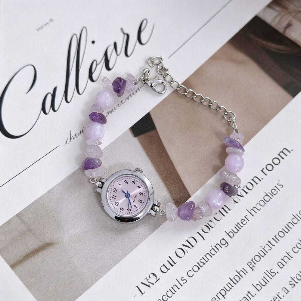 Beaded Bead Chain Watch Dopamine Quartz Watch New Bracelet Watch  Women Girls