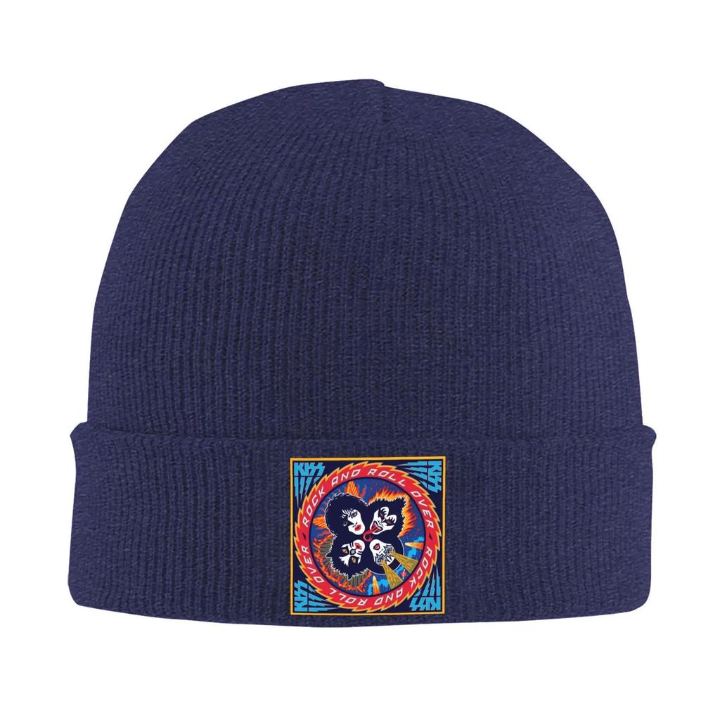 Custom Kiss Hard Rock Roll Music Beanie Cap Winter Warm Bonnet Femme Knitting Hat Ski Skullies Beanies Hat For Men Women