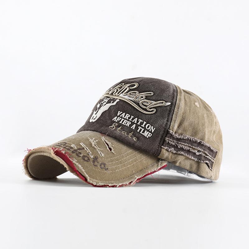 Hat Men's Women's Retro Baseball Cap Washed Denim Old Cap Spring and Autumn Casual Visor Trendy Man